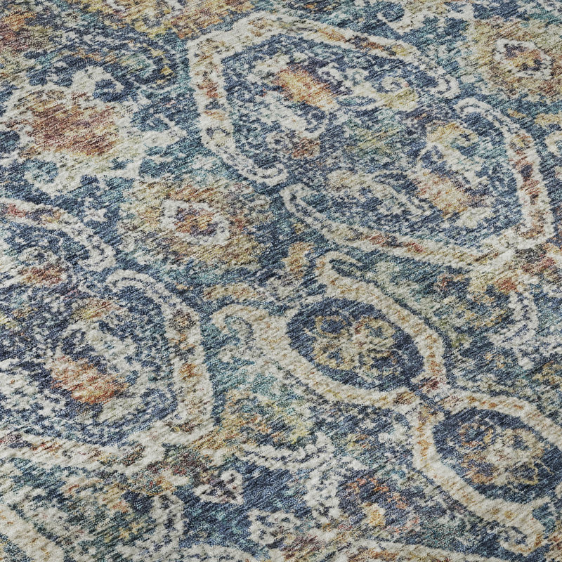 Premium Machine Washable Lyndhurst AMF1181 Global Rug, Rectangle 8' x 10'