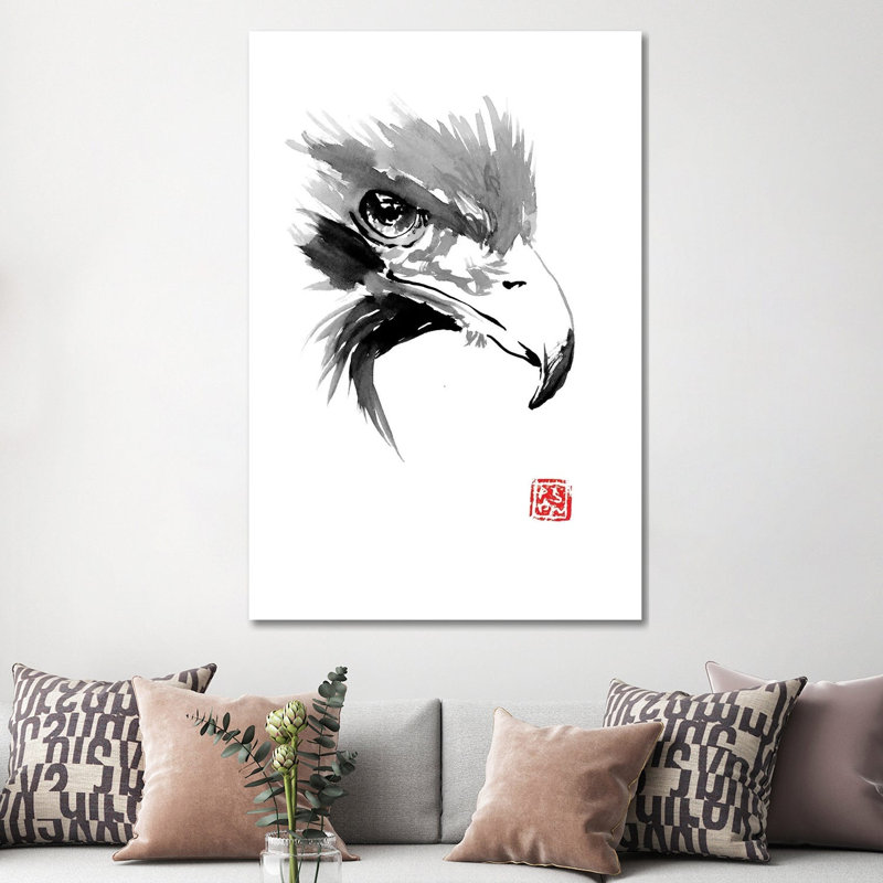 Eagle by Péchane - Print on Canvas, 66.04 cm H x 45.72 cm W x 3.175 cm D, Wrapped Canvas