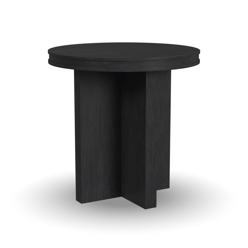 Table de bout en bois massif et manufacturé Southampton, Noir, noir, noir, noir