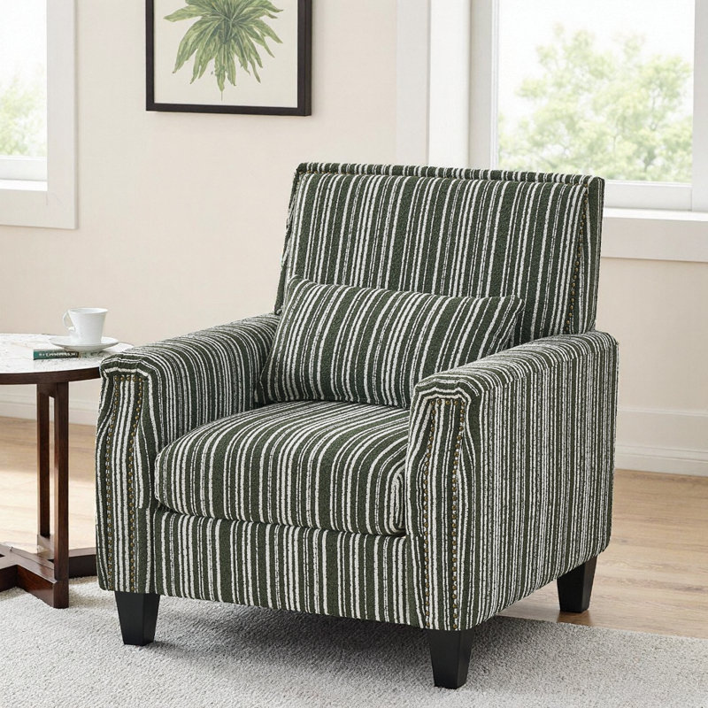 Fauteuil d'appoint rembourré l 32,4 po, Vert