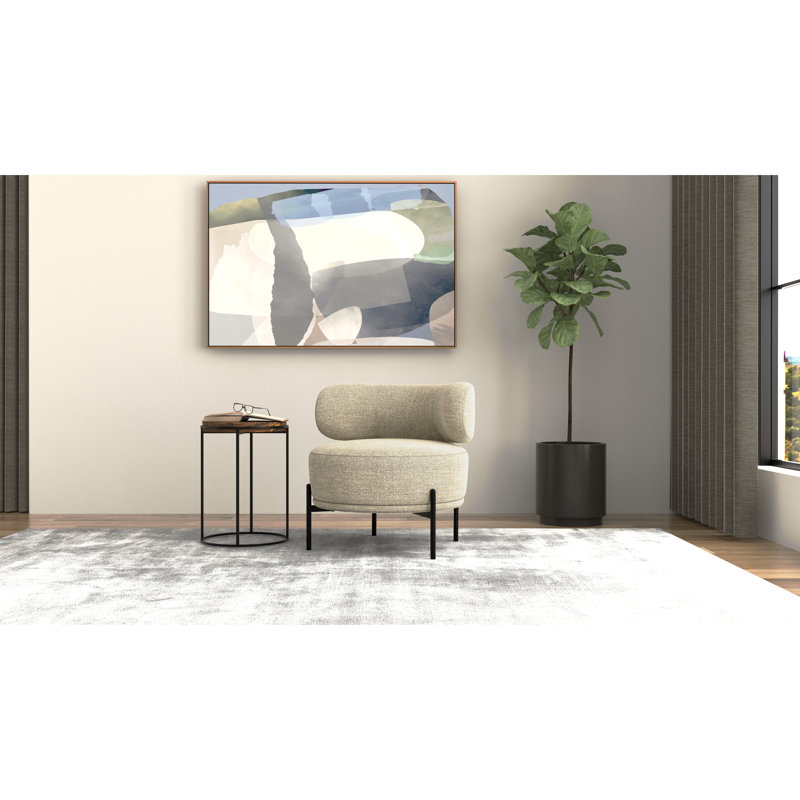 Fauteuil d'appoint beige moderne, Beige