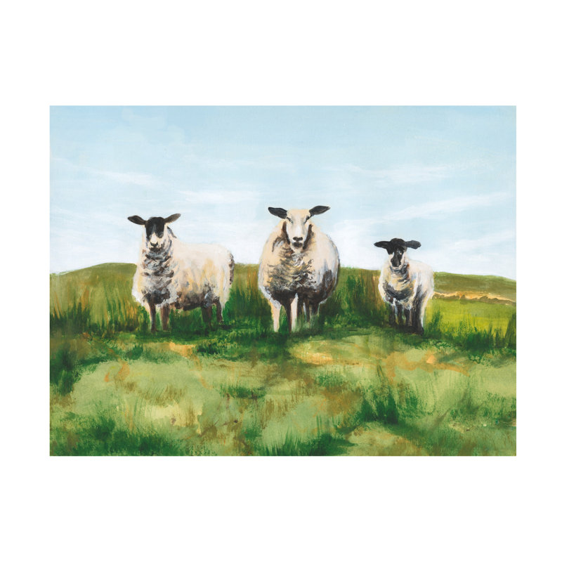 Art mural sur toile tendue - Michael Willett «Solitaire mouton I», art mural pour salon, chambre à coucher ou bureau - 24 x 32