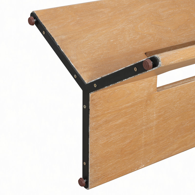 Table de salle à manger en bois pour 6 personnes avec 6 chaises rembourrées Farmhouse, Natural Wood Wash