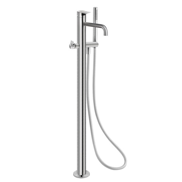 Acquaco Linki Tek Zero Single-Hole Two Handle Freestanding Bathtub Faucet with Hand Shower with 9-7/8'' Spout Reach