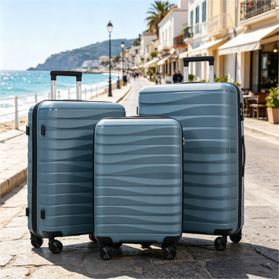 Premium PP Travel Luggage Set , 3-Piece TSA Lock Suitcase Ensemble with 20, 24, and 28 Inch Sizes with 360° Spinner Wheels