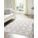 Glam Geometric White Silver Area Rug