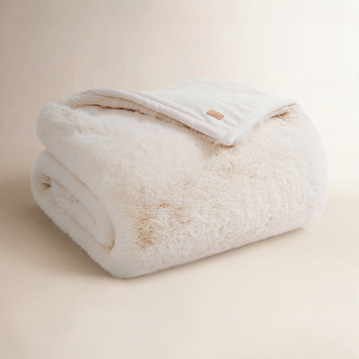 Luxury Soft Faux Chinchilla Fur Throw Blanket 1220GSM