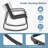 Ebern Designs 8 Pcs Patio Rocking Rocking Chairs & Loveseat With Glass-top Table Outdoor
