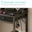 Small Computer Desk With Drawers & Monitor Stand Charging Station-1842759841
