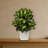 Dieffenbachia Artificial Plant in White Metal Planter