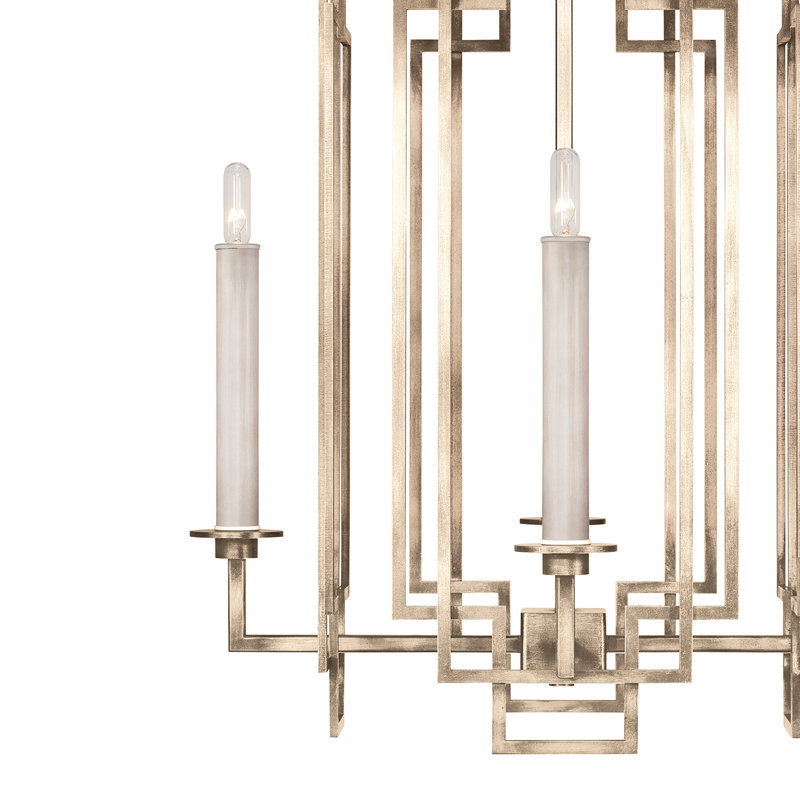 Lustre géométrique à 4 lumières Cienfuegos, Non, H 30,5 po x l 22 po x P 22 po, Doré clair