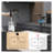 Black Single Handle Kitchen Faucet with Pull-Out Sprayer, Stainless Steel Construction