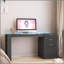 Bureau en L, bureau d'ordinateur avec tiroirs, bibliothèque, avec éclairage à DEL, bureau d'angle moderne, bureau à domicile, bureau d'écriture en L, bureau d'ordinateur de coin avec rangement