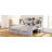 Full Size Daybed With Storage 3 Cabinets And 2 Drawers, Wooden L-Shape Daybed Frame With Study Desk And Built-In Bookshelf-335798720-335798722