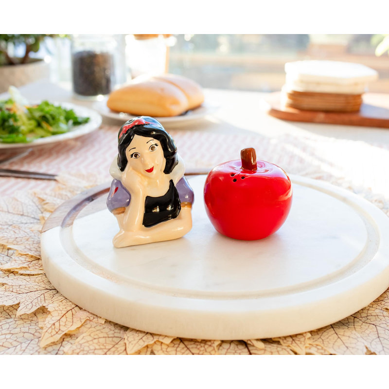 Ensemble salière et poivrière en céramique Disney Snow White and Apple
