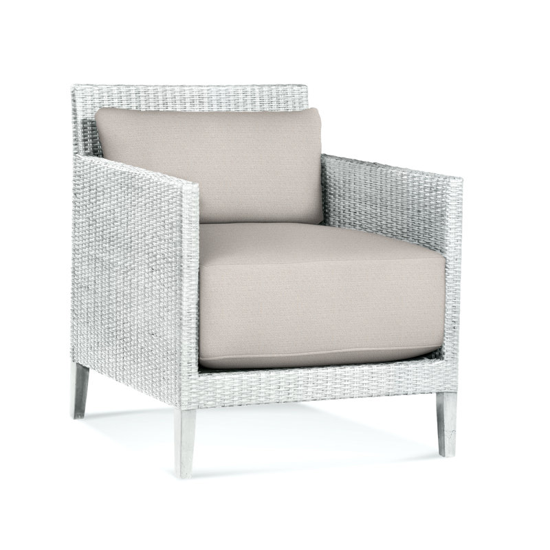 Fauteuil Beryl, Performance texturée blanche; 0865-91, Blanc givré