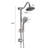 Brushed Nickel Shower With Dual Heads, Adjustable Water Flow And 59 Inch Hose For Convenient Showering Wall Mounted System In 6 Rain Head Handheld Comfort-121320276