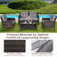Alyaan 132cm Wide U-Shaped Metal Patio Sofa with Cushions-765613181-765613182