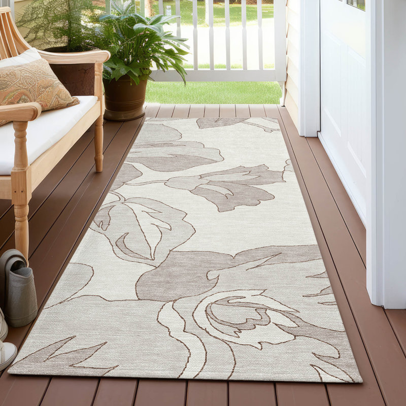  Tapis d'extérieur antidérapant Malchow, Runner 2'3" x 7'6"
