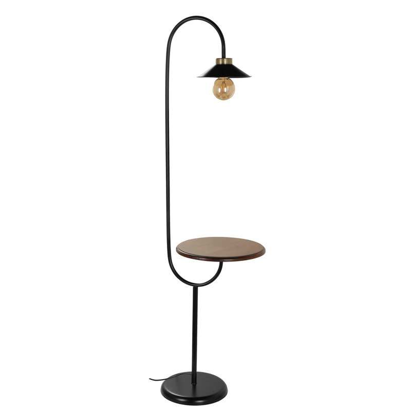 Brentley 160cm Black Tray Table Floor Lamp