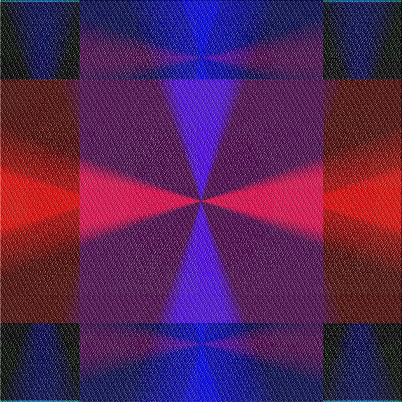 Tapis de zone mauve/rouge à motifs, Carré 6 pi