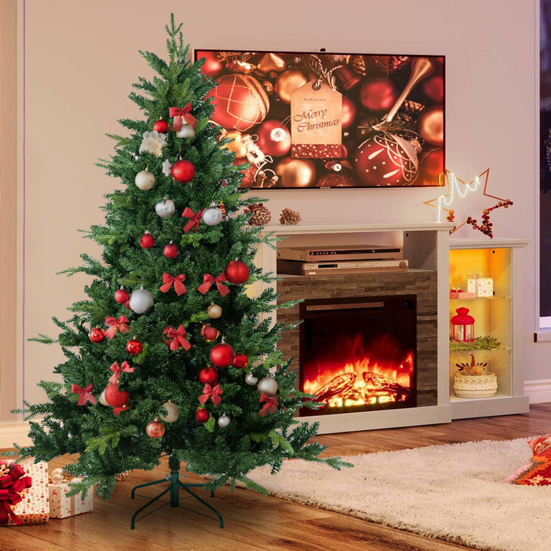 Lighted Artificial Christmas Tree - Stand Included, 4'