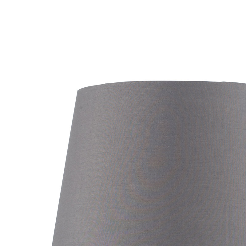 20cm H Cotton Empire Lamp Shade ( Uno ), Steel Grey