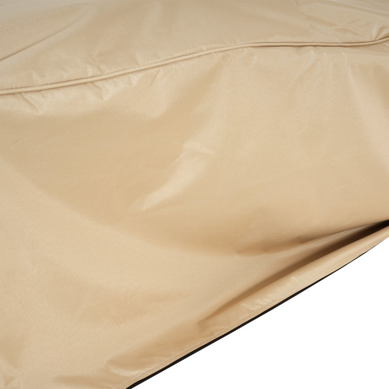 Gibson Outdoor Slope Chaise Lounge Cover With Breathable Vents, Handles, And Weather-Resistant Fabric, Beige
