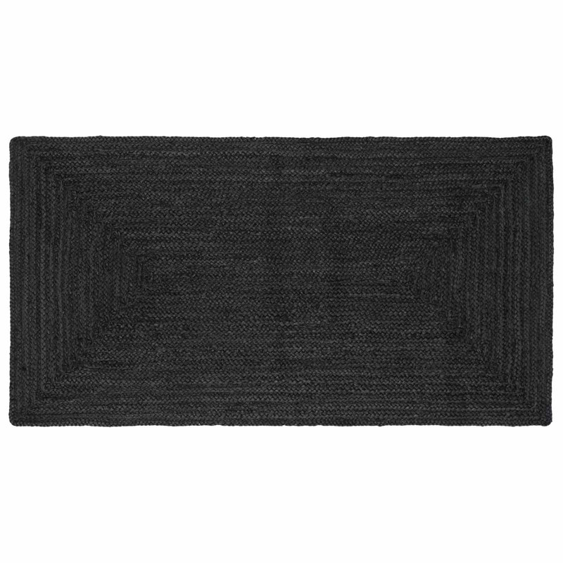 Solid Colour Hand Braided Area Rug, Rectangle 80 x 150 cm