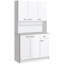 Buffet de cuisine 71 po autoportant moderne avec desserte et rangement