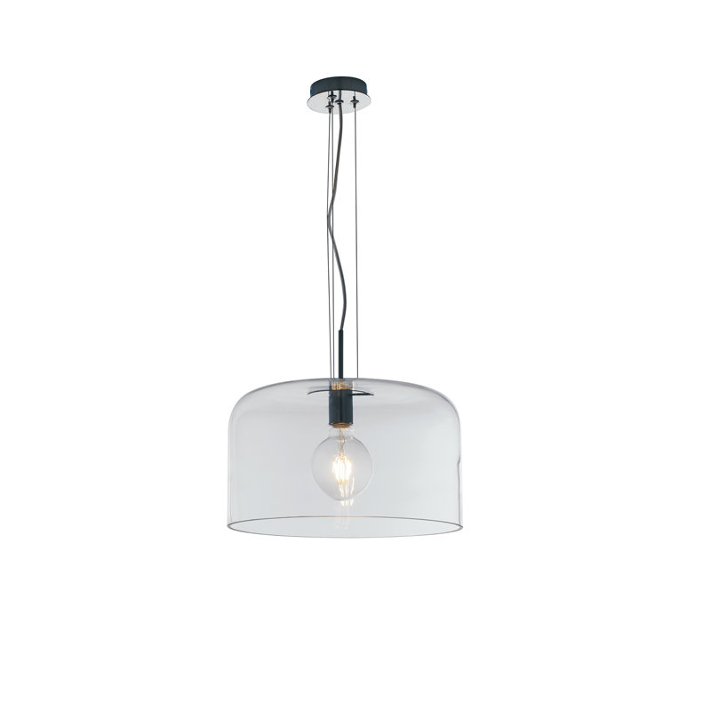 Souderton 1 - Light Drum Pendant, Transparent, Transparent, 20Cm H x 40Cm W x 40Cm D