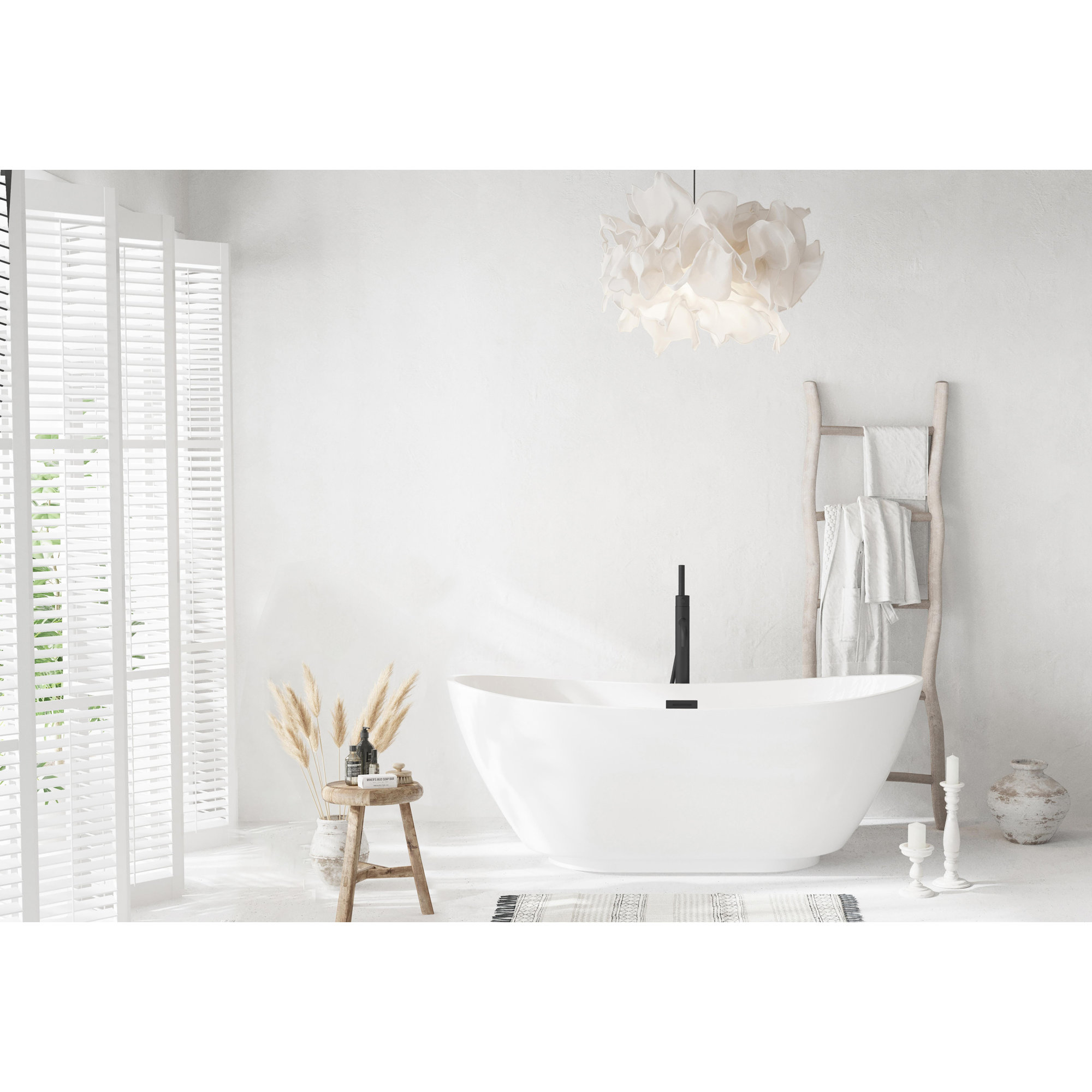 Labrusca 67'' Soaking Bathtub, Matte Black