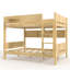Lit superposé moderne Gaven avec tablettes de rangement et bois massif-126134992
