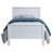 White Solid Wood Panel Twin Bed