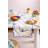 Whimsical Fun Animal & Star Print Playful Circus Scalloped Table Runner 14" X 71"