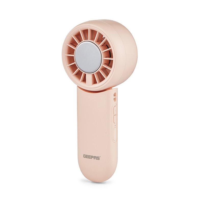 GEEPAS Rechargeable Fan | Mini Foldable Portable USB Fan for Travel Camping Office Outdoor Women Men | Handheld 2000mAh 3 Speeds + Cooling Quiet Mode 8Hr Run Time Lightweight | 2 Year Warranty