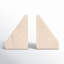 Elegant Travertine Stone Triangle Bookends, Tan Color, Perfect for Home Decor and Organization, Set