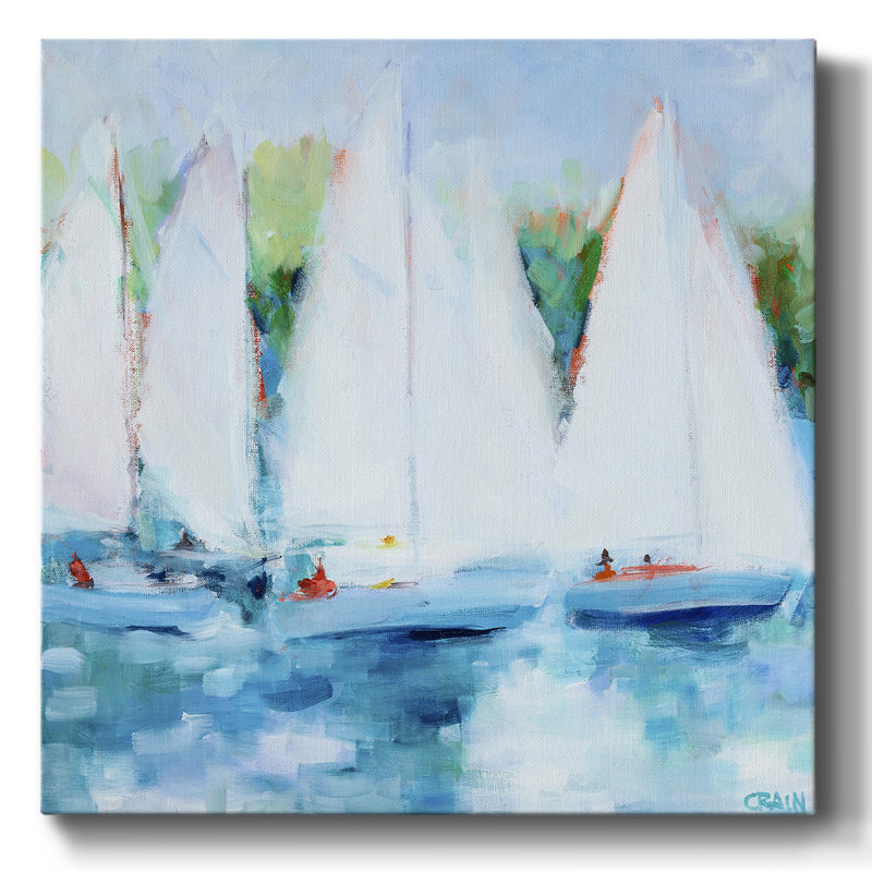 «Youth Regatta» sur impression sur toile, L 16 po x H 16 po x P 1,5 po