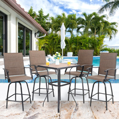 Alyne 4 - Person Patio Dining Set with Square Table