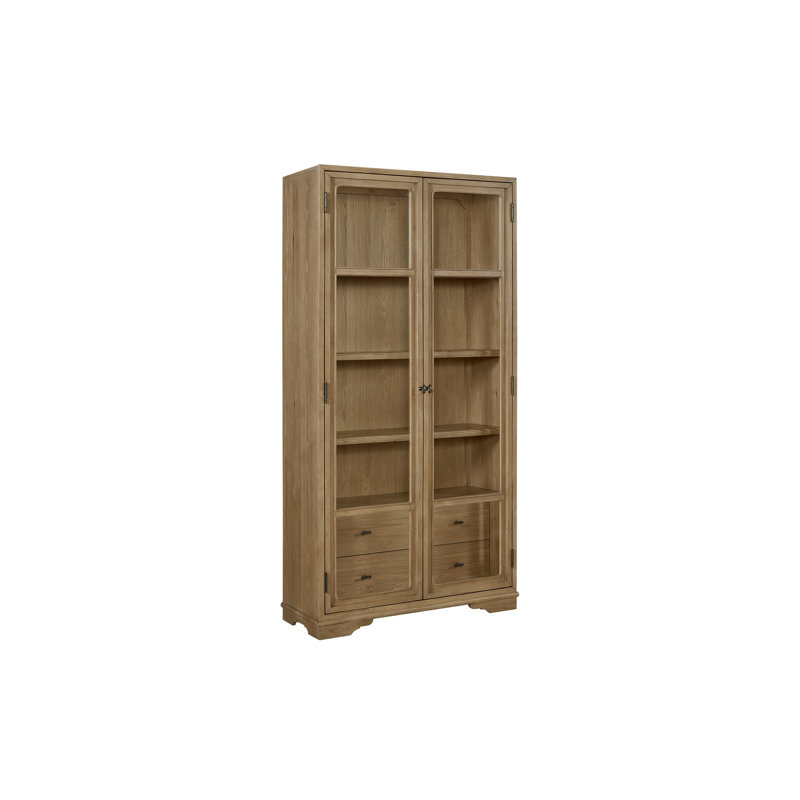 Tarrington Tall Display Cabinet - Cashew, Beige