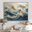 «White and Blue Wave Papercut Style III - Coastal Waves», reproduction d'art sur toile Wave (sans textures)-1979910995-1966723399