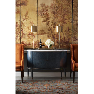 2 - Door Half Circle Accent Cabinet