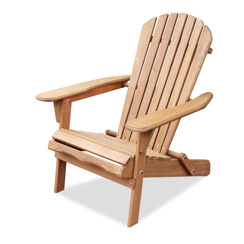 Chaise Adirondack pliante en bois (pré-assemblée, teintée)