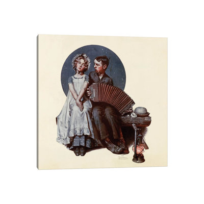 «Boy and Girl with Concertsina» par Norman Rockwell - impression sur toile tendue