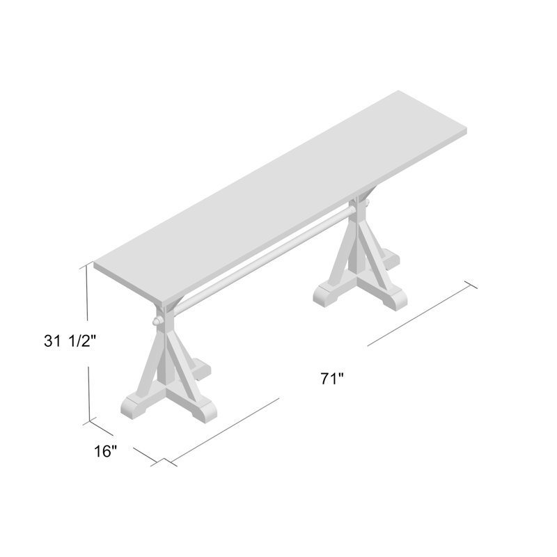 71'' W Solid Wood Console Table
