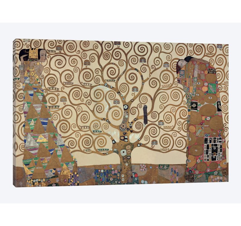 «The Tree Of Life» par Gustav Klimt, impression sur toile tendue, H 26 po x l 40 po x P 1,5 po, Toile tendue, Pas de tapis