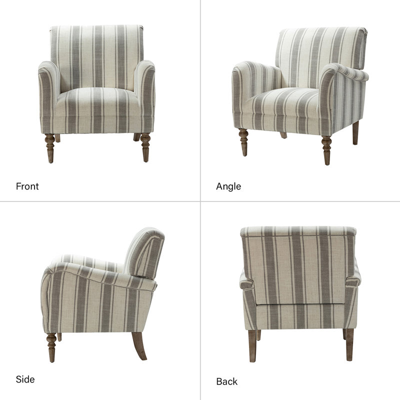 Fauteuil Ariana l 29,5 po Farmhouse, Polyester gris