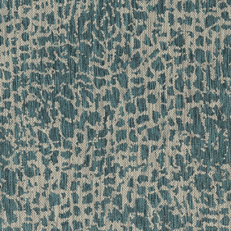 Tapis décoratif tissé à la machine 3 pi x 4 pi bleu sarcelle et imprimé UV