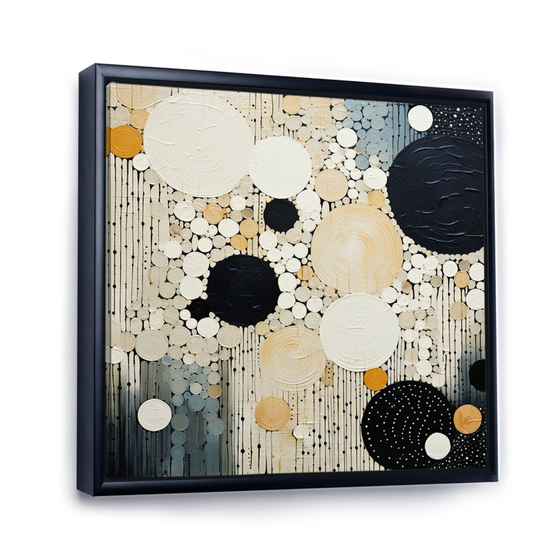 Monogramme Medley III - impression, H 36 po x l 36 po x P 1,5 po, Cadre flottant noir