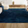 Airidas Solid Low-Pile Navy Rug